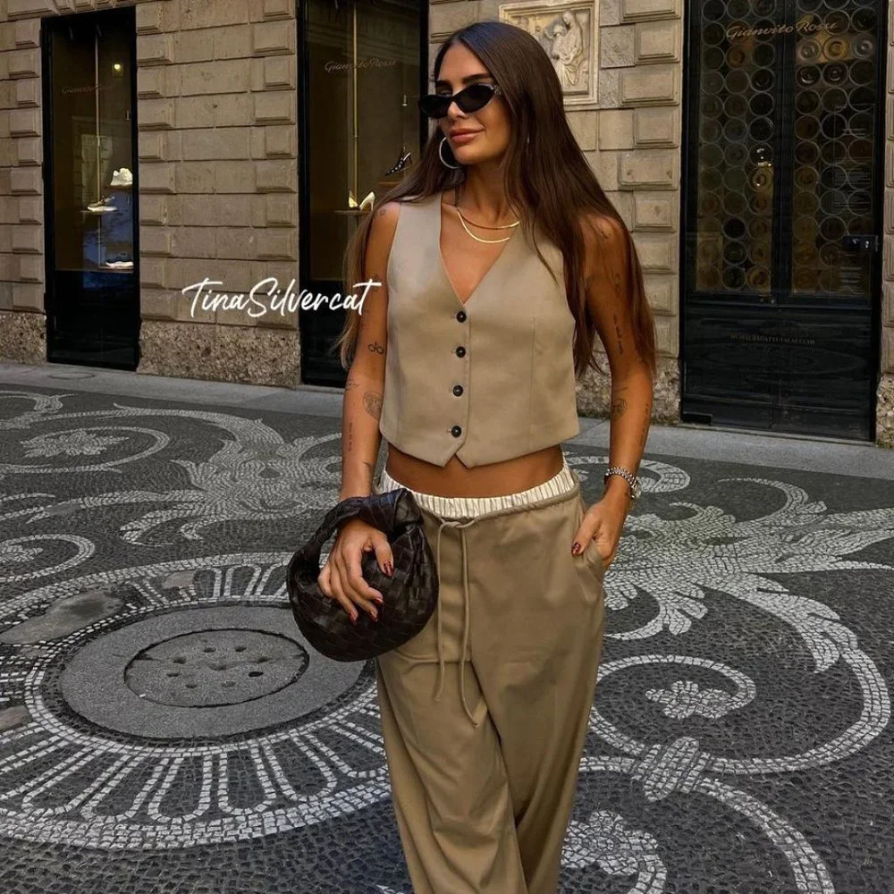 BLOGGER'S FAVE! Zara 2 Piece Combo Boxer Pants And Tailored Vest Set NWT